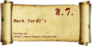 Merk Teréz névjegykártya